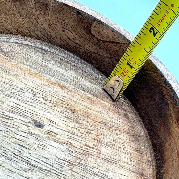 India Wooden Box With Lid & Floral Design Vintage Hand-Carved - Picture 4 of 10
